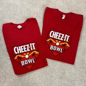 Set Of 2 Live And Tell Cheez-It Bowl Orlando Florida Vintage Style Tee Size S